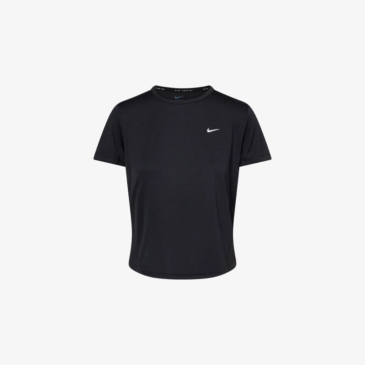 Тканый топ с круглым вырезом и принтом логотипа Nike, черный