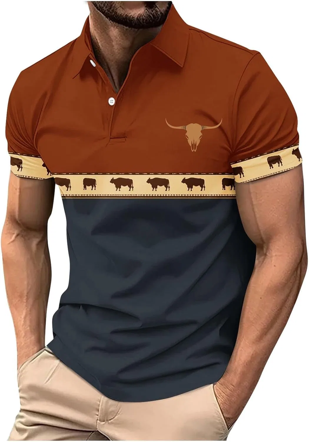 Мужская свободная рубашка с коротким рукавом Hawaiian Beach Tops, Navy