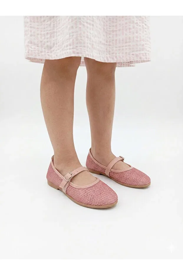 Детские балетки для девочек из текстиля Patik Bebe, Pink — фото 4