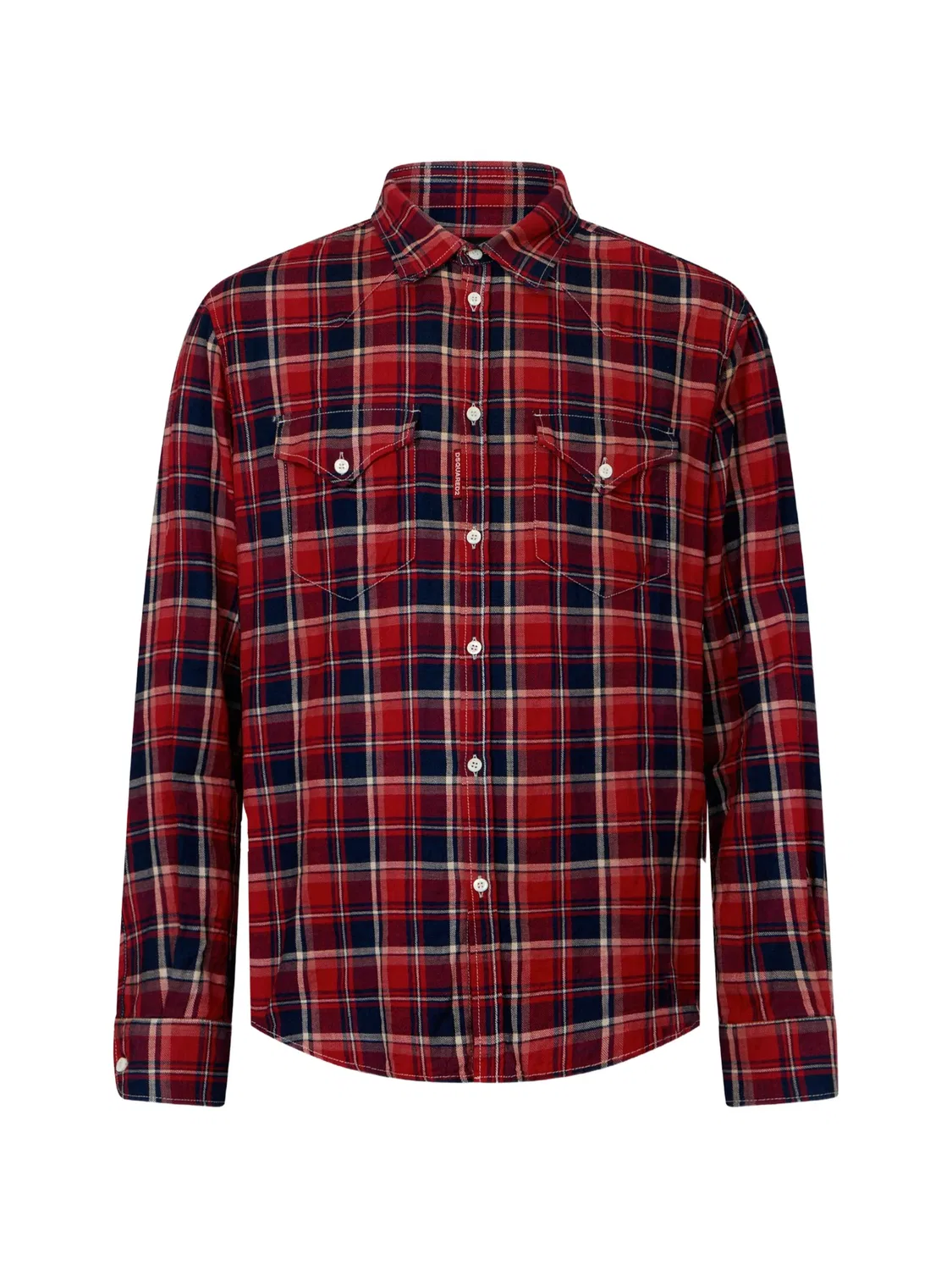 Рубашка в клетку Western DSQUARED2, красный