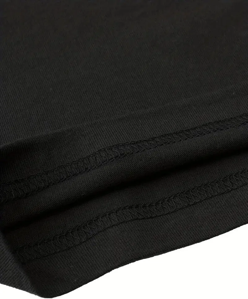 Футболка с принтом V-neck, Black — фото 4