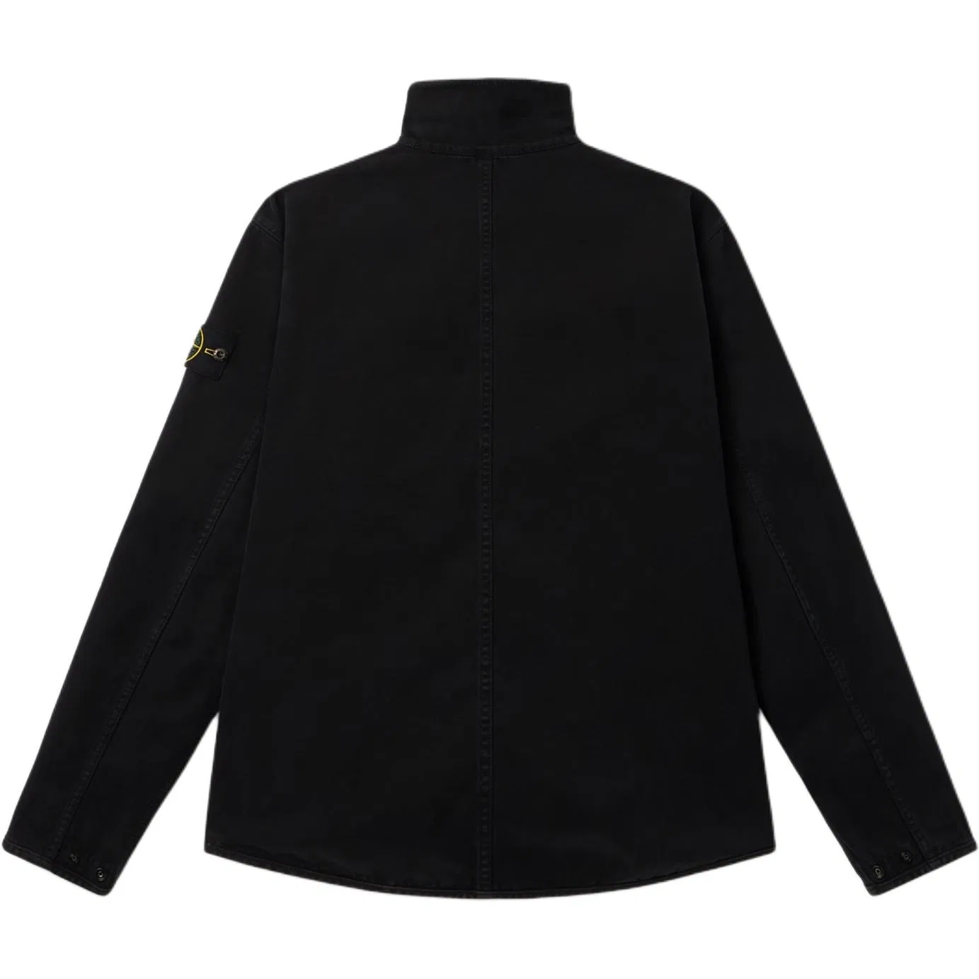 Рубашка с карманом на молнии Stone Island черная — фото 3