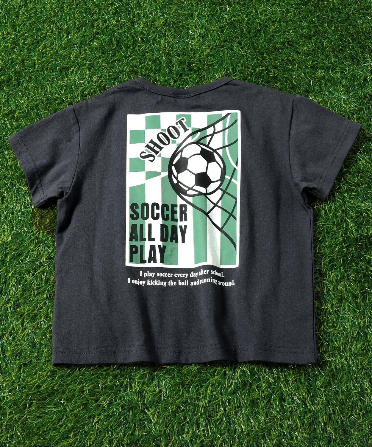 Детская футболка с принтом Soccer Art BREEZE, Charcoal
