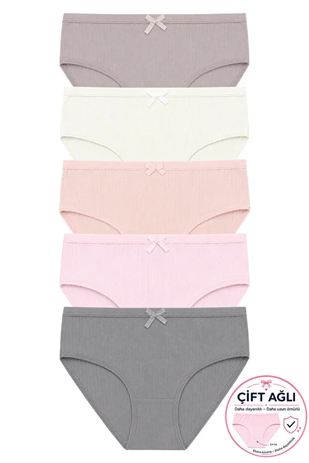 Детские трусы для девочек хлопковые 5 шт Biyokids, Multicolor — фото 2