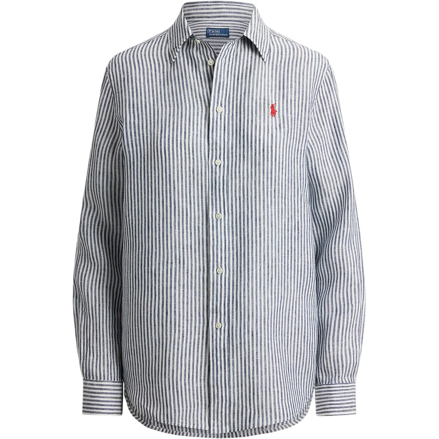 Женская рубашка с отложным воротником Polo Ralph Lauren, Blue White Stripes