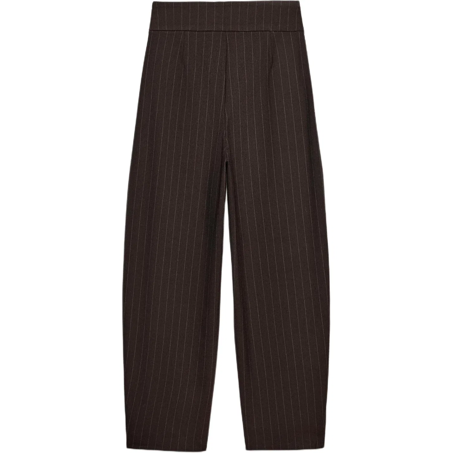 Женские брюки свободного кроя с широкой штаниной Brown ZARA, Brown — фото 3