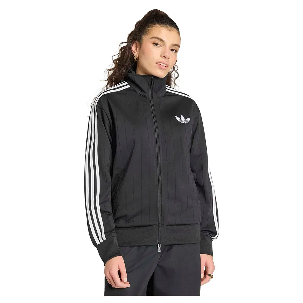 Толстовка Pinstripe Firebird Loose Track full zip Adidas Originals, черный