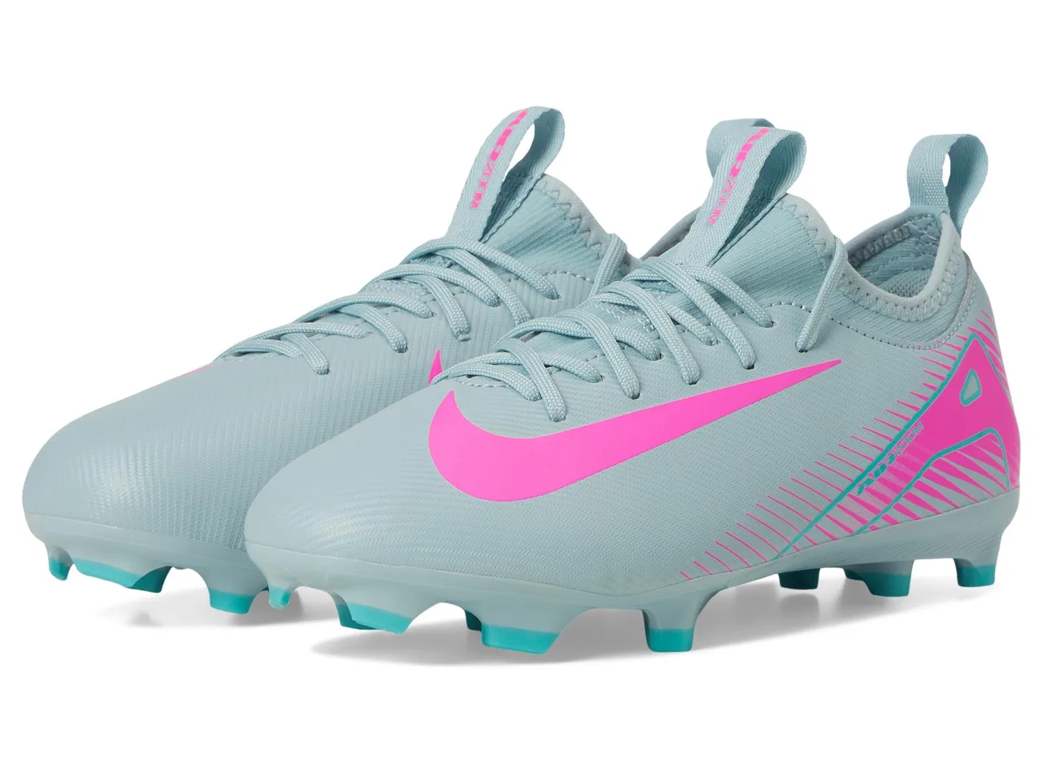 Детские кроссовки для мальчиков с принтом Jr. Mercurial Vapor 16 Academy NIKE, Ocean Cube Pink Blast