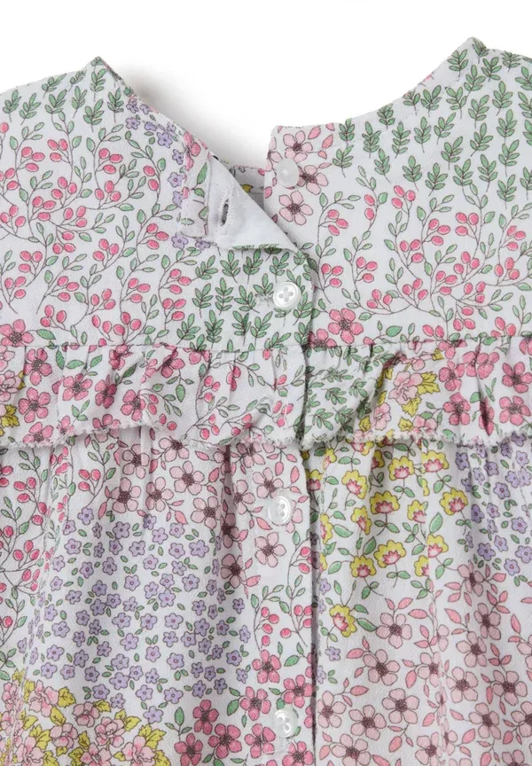 Блуза с цветочным принтом Floral with frills Ovs, белый — фото 4