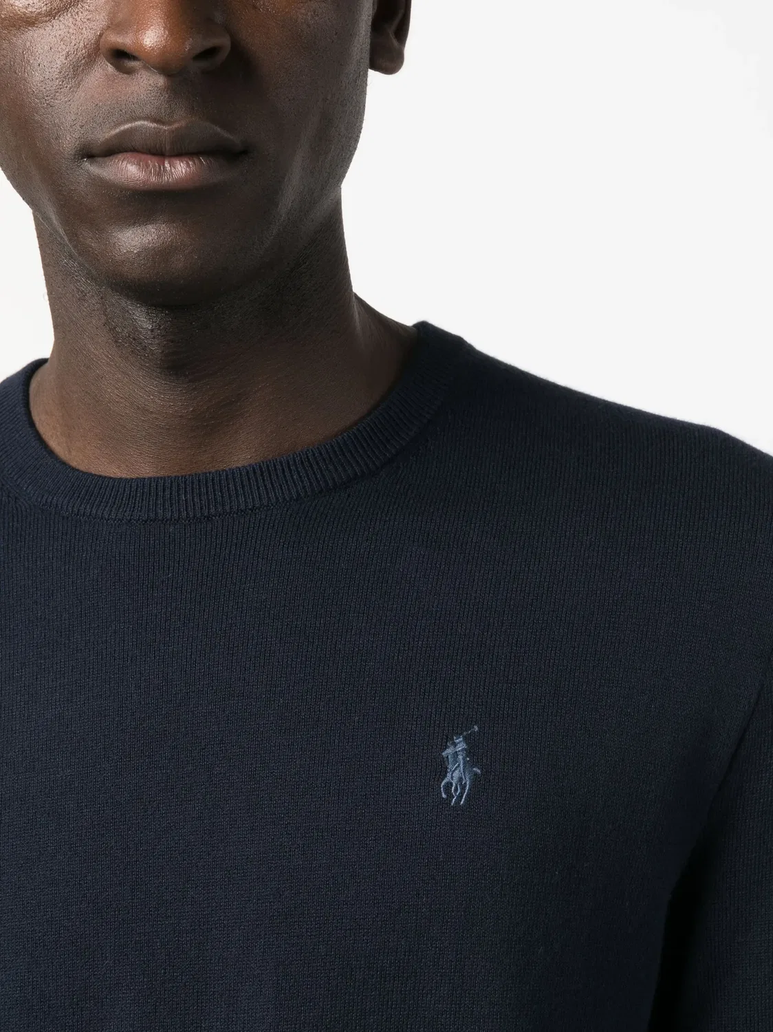 Polo Ralph Lauren Джемпер с вышивкой пони в темно-синем цвете — фото 4
