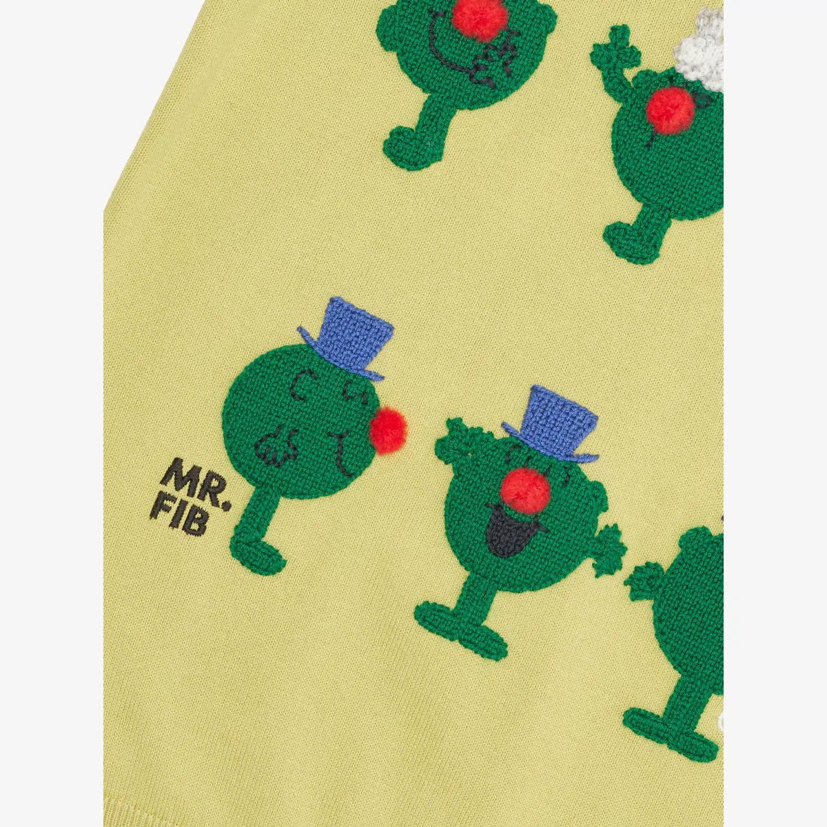 Вязаный джемпер Mr fib с круглым вырезом Gucci, зеленый/желтый — фото 2