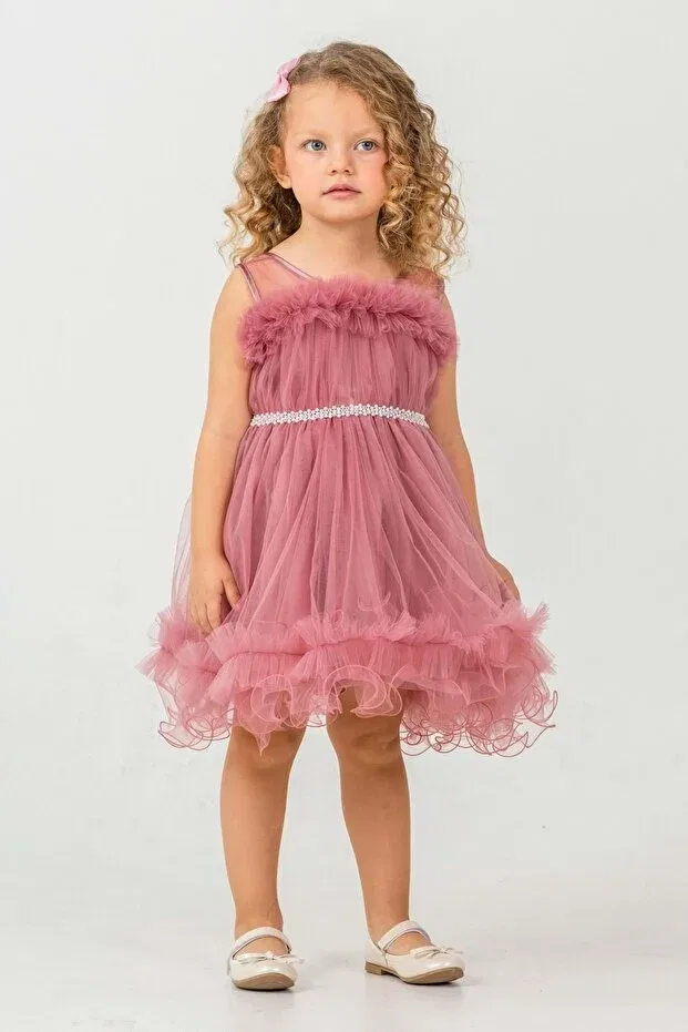 Детское платье для девочек без рукавов Aizona girl's evening dress Mnk Baby&Kids, Rose Dry — фото 2