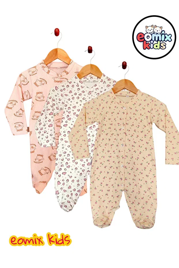 Детское боди-комбинезон для девочек с принтом Eomix Kids, Pink