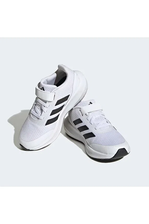 Детские кроссовки для девочек с принтом Adidas, White — фото 4