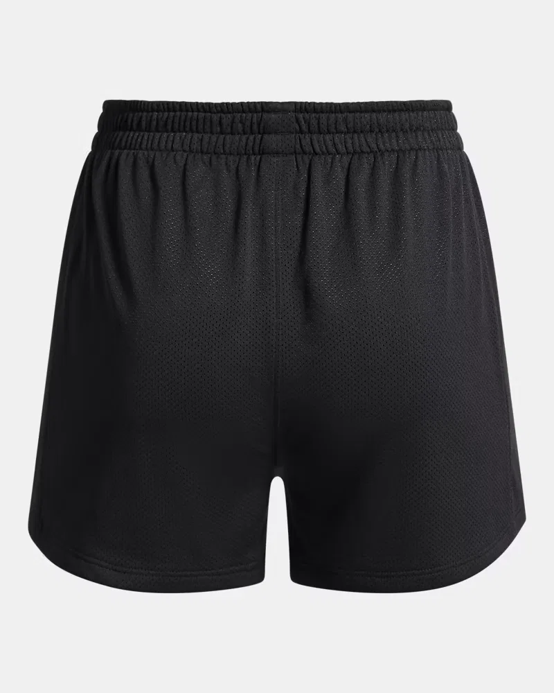 Шорты с длиной по внутреннему шву 6 см из дышащей двойной сетки UA Tech Mesh Play Up UnderArmour, Black/White — фото 2