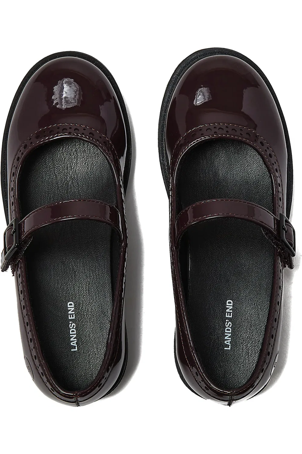 Детские туфли Мэри Джейн на плоской подошве Classic Mary Jane Lands' End, Midnight Plum Patent — фото 3