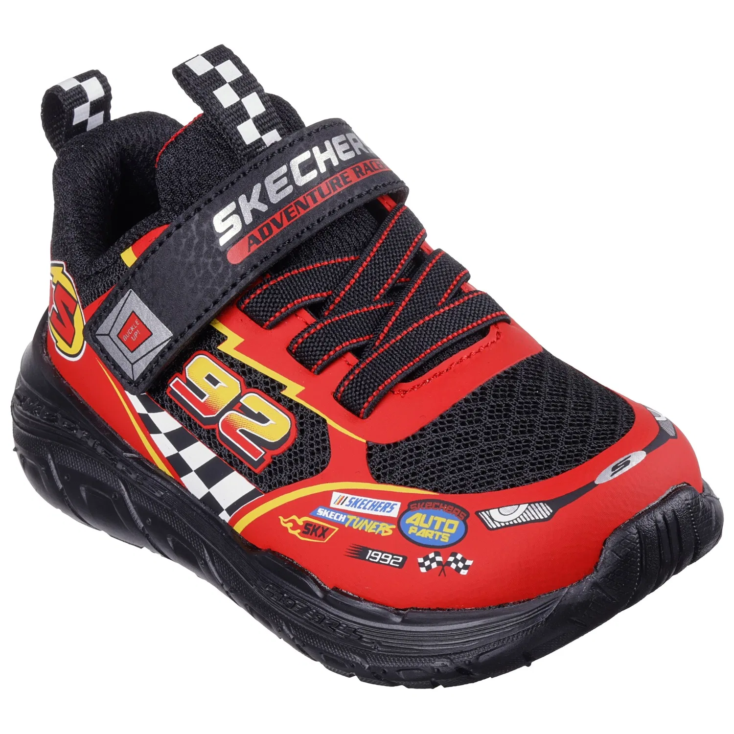 Детские кроссовки для первых шагов Skechers SKECH TRACKS, Black-Red