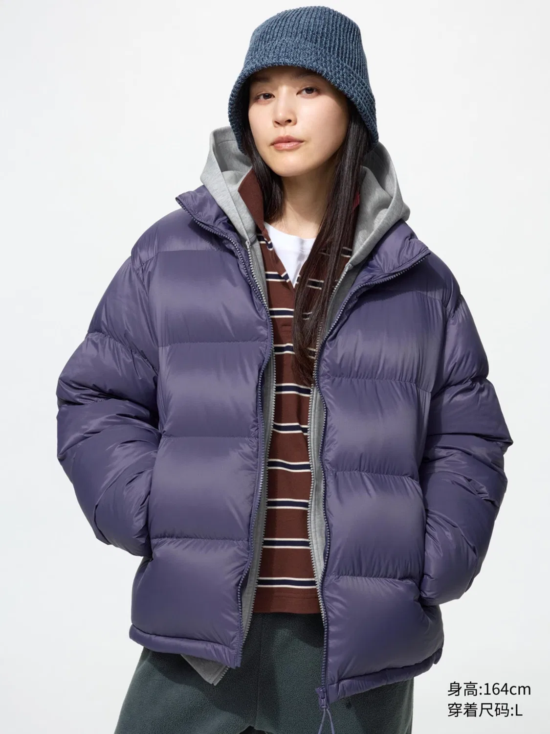 Куртка легкая пуховая Uniqlo, оливковый — фото 4