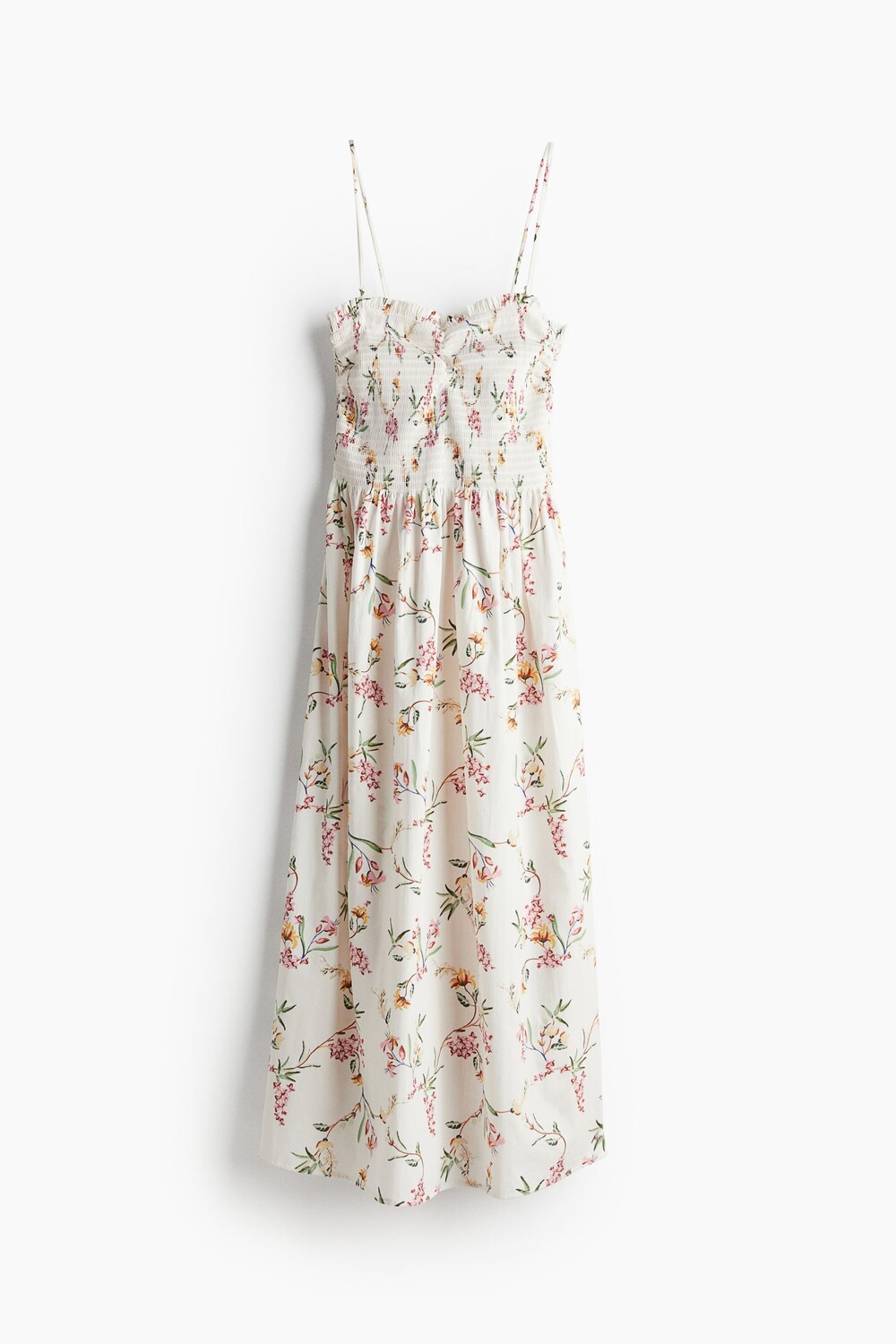 

Платье H&M Smocked-bodice Flowers, кремовый