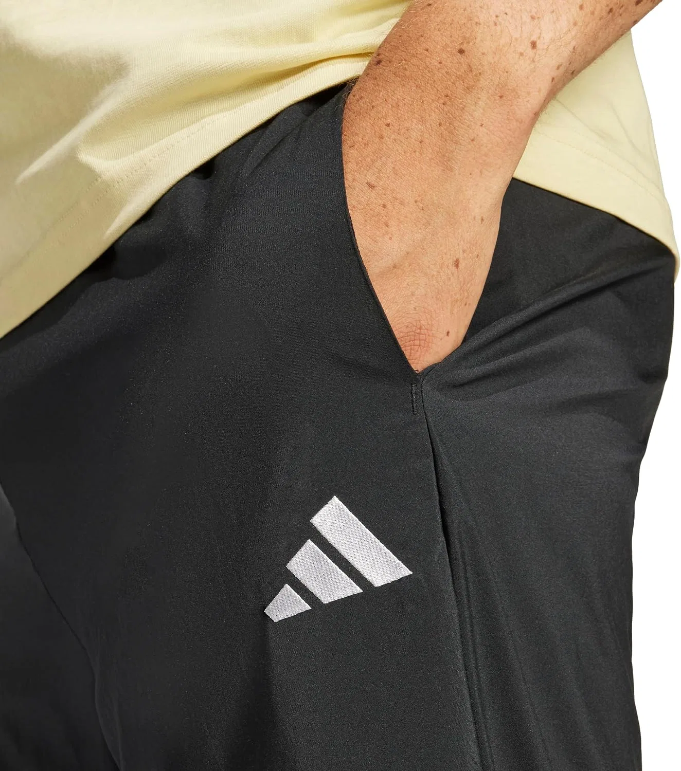 Мужские спортивные штаны с эластичным поясом Stanford, adidas, чёрный/белый — фото 4