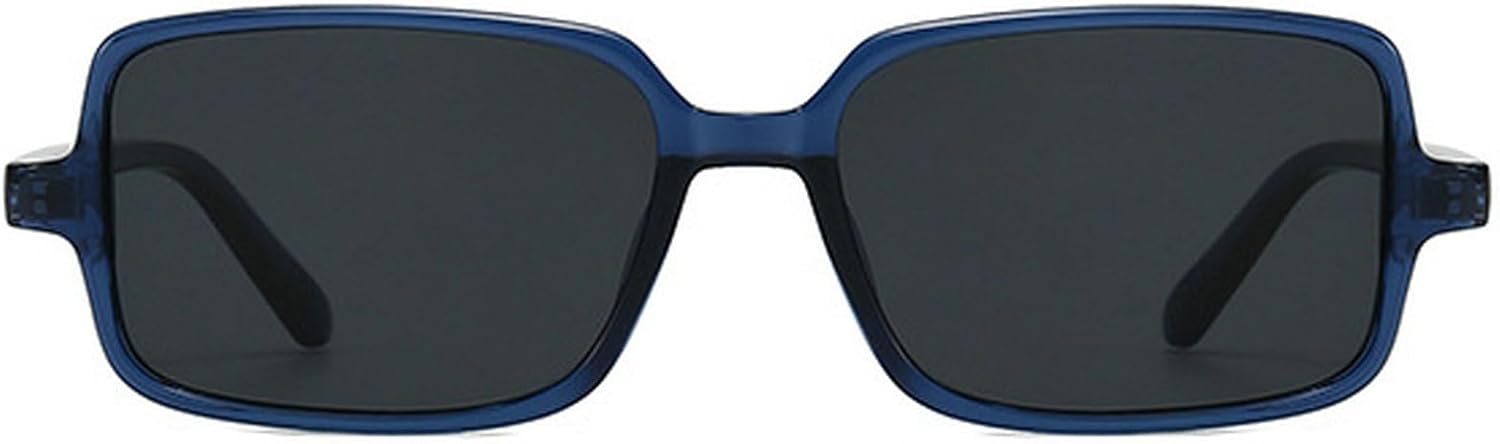 

Ретро-солнцезащитные очки прямоугольной формы для женщин. Модные солнцезащитные очки в стиле 90-х. 2025 год. Женские солнцезащитные очки с защитой от УФ-излучения mincl, Blue Black