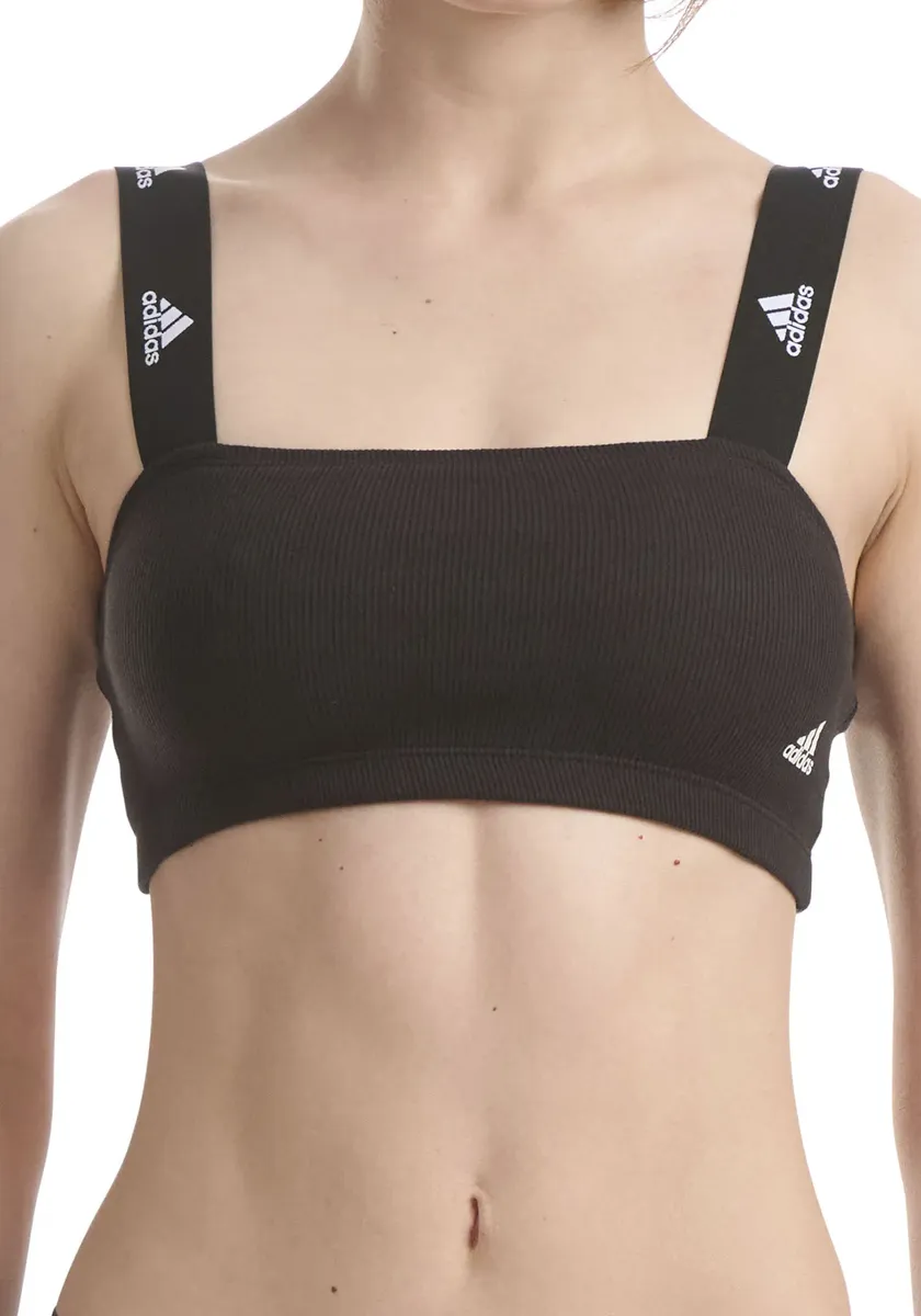 

Бюстгальтер-бандо Adidas Sportswear на бретелях с тисненым логотипом, черный
