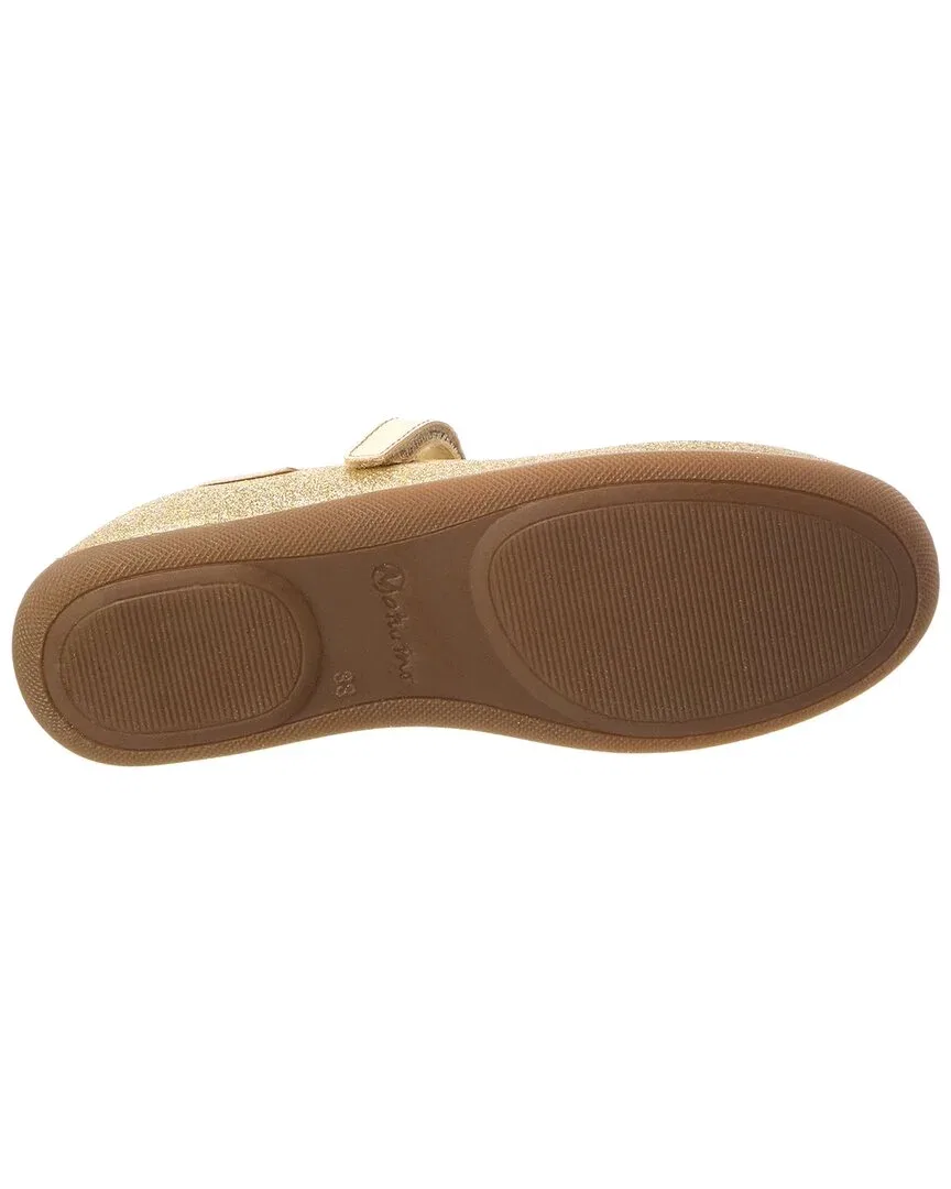 Детские кожаные балетки с блеском Naturino Pavia 2 Glitter Leather Flat, серый — фото 4