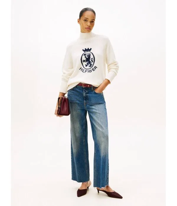 Женский полуводолазка из шерсти Tommy Hilfiger, Écru — фото 2