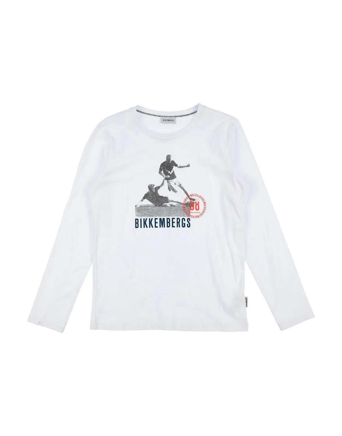 Детская футболка с принтом Bikkembergs, белый
