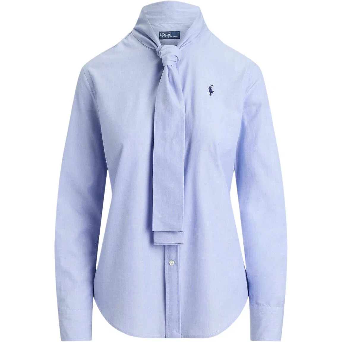 Женская рубашка с воротником-стойкой Medium Blue Ralph Lauren