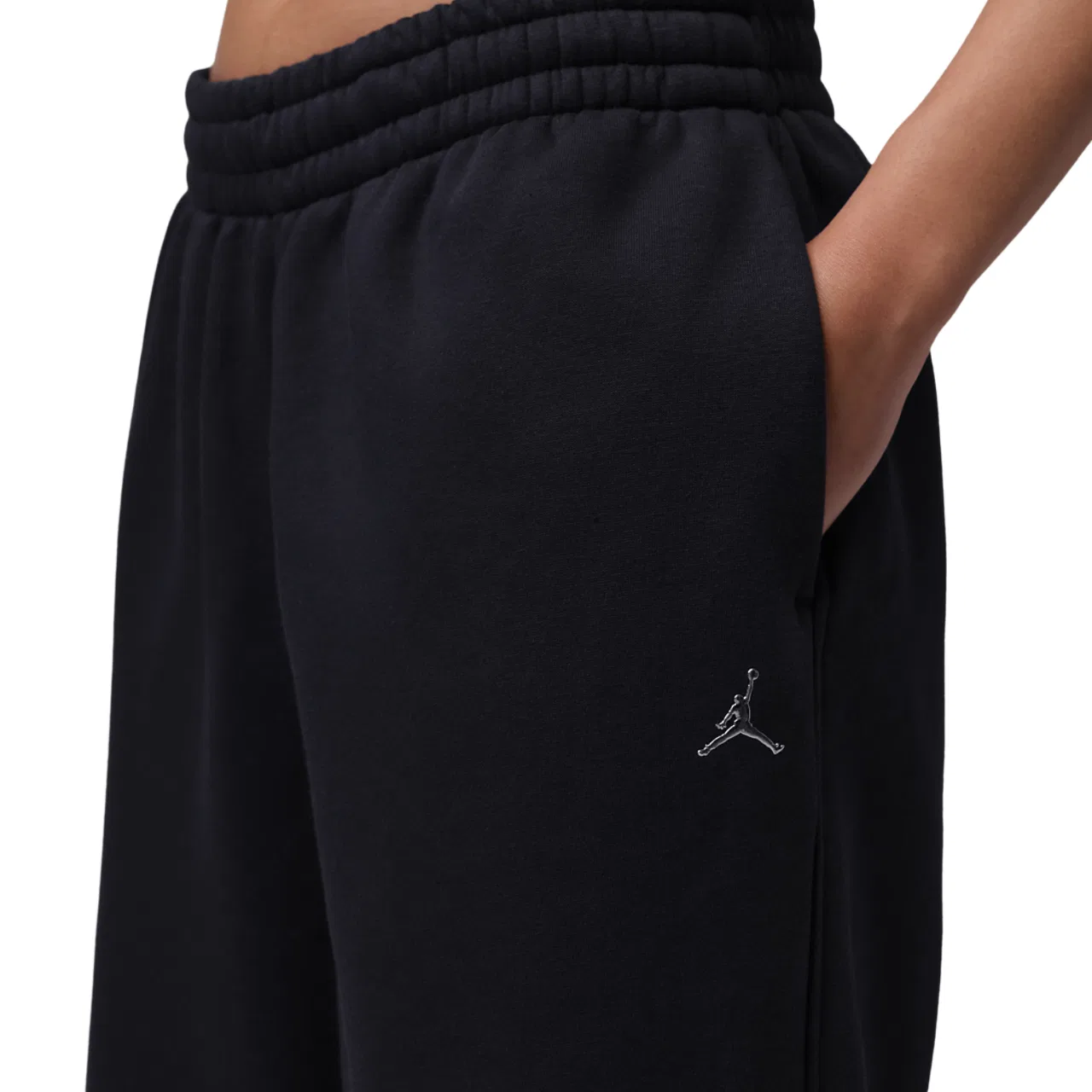 Женские спортивные штаны из футера с логотипом Jordan, Black — фото 4