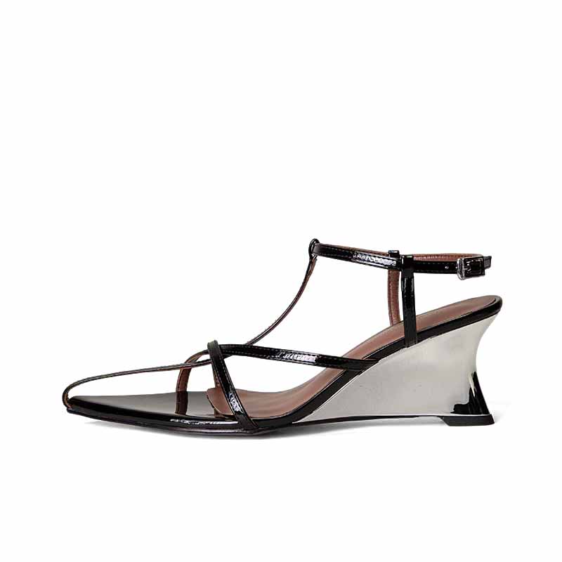 SHOEMAKER QUEEN Женские туфли на платформе с клиновидным каблуком черные, цвет Black