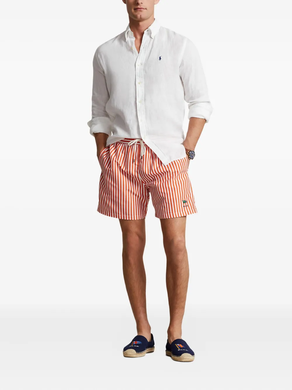 Льняная рубашка с длинными рукавами Polo Ralph Lauren, белый — фото 2