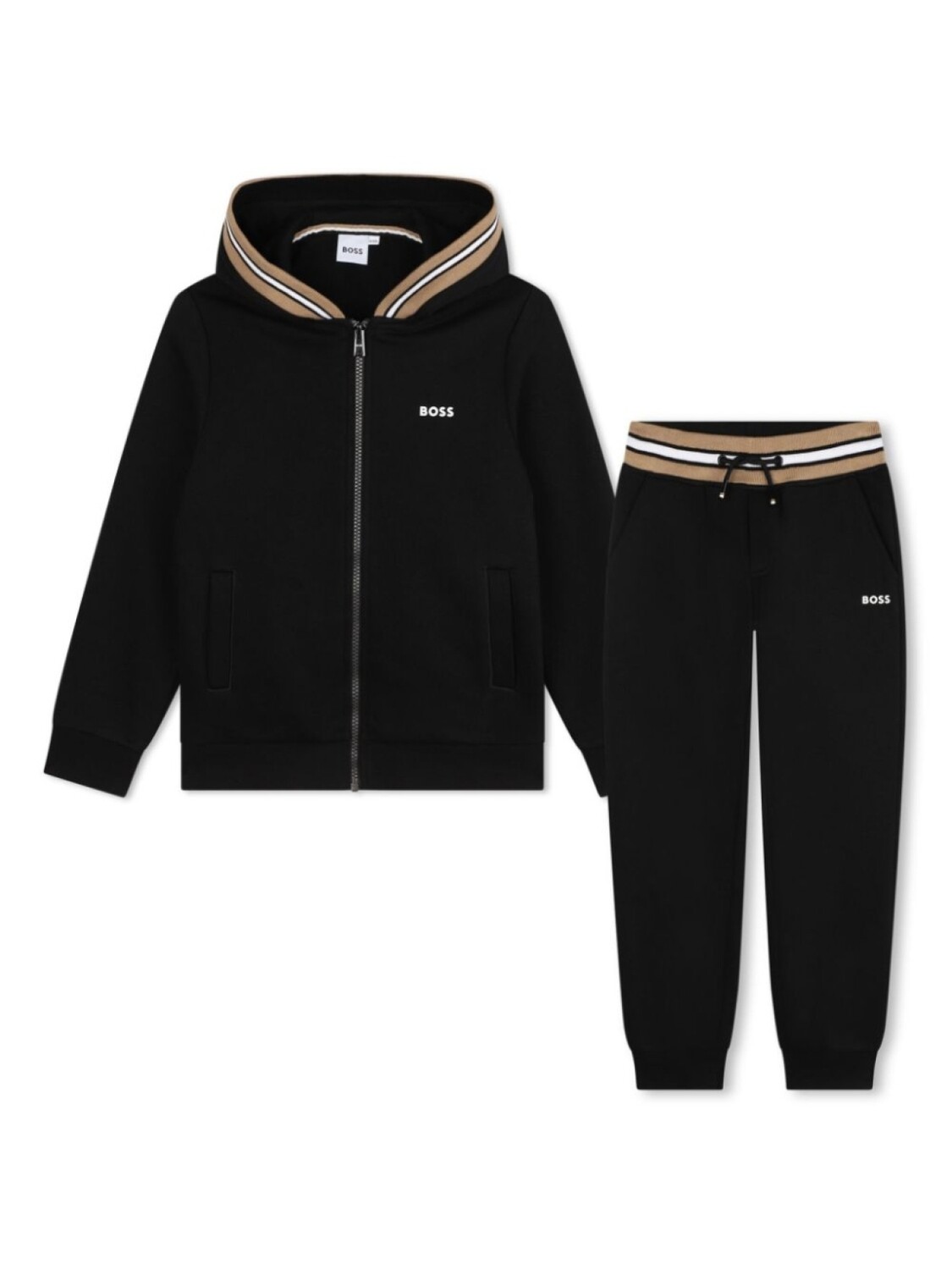 

BOSS Kidswear спортивный костюм с логотипом, черный