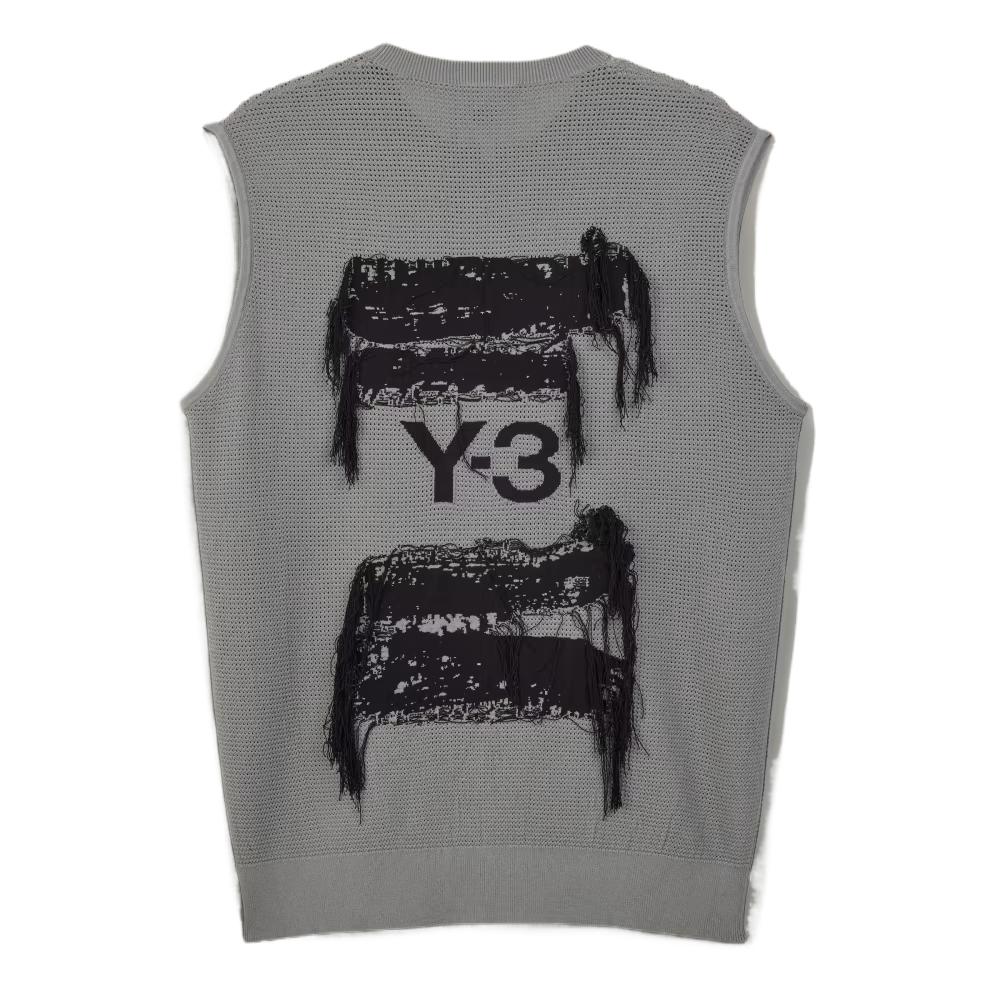 Вязаный жилет с графическим рисунком Y 3 Adidas, charcoal серый — фото 3