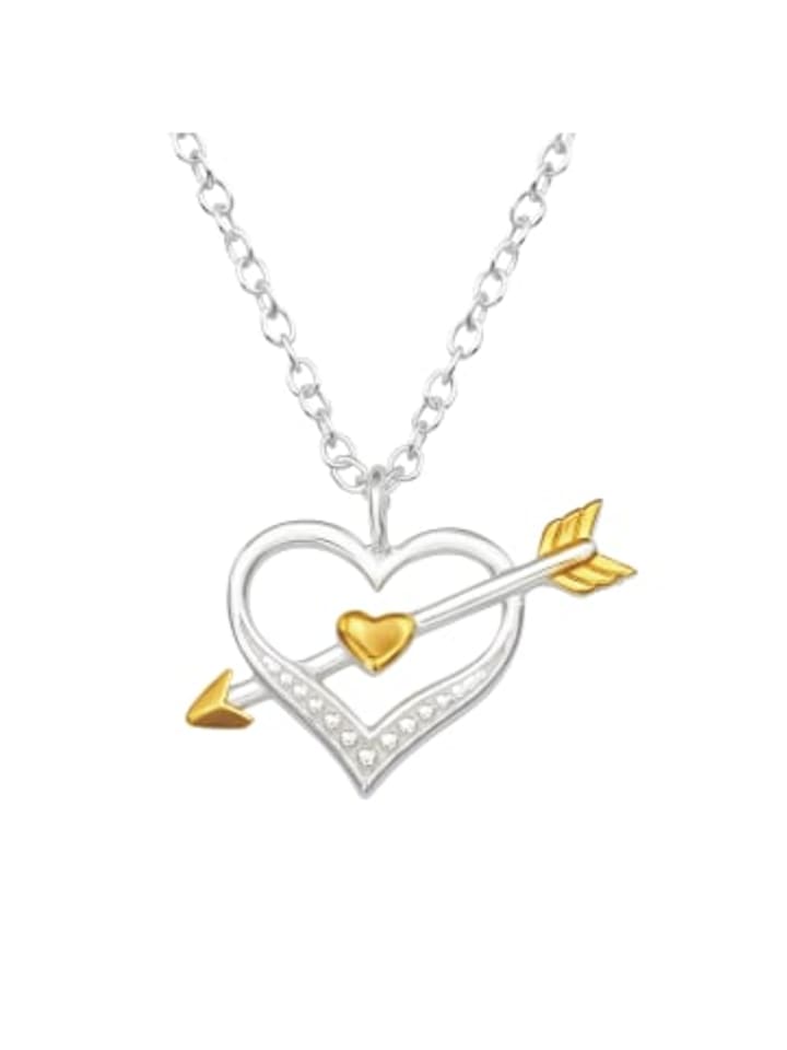 

Alexander York Колье с подвеской «Сердце со стрелой» из серебра 925 пробы, комплект из двух серебряных элементов