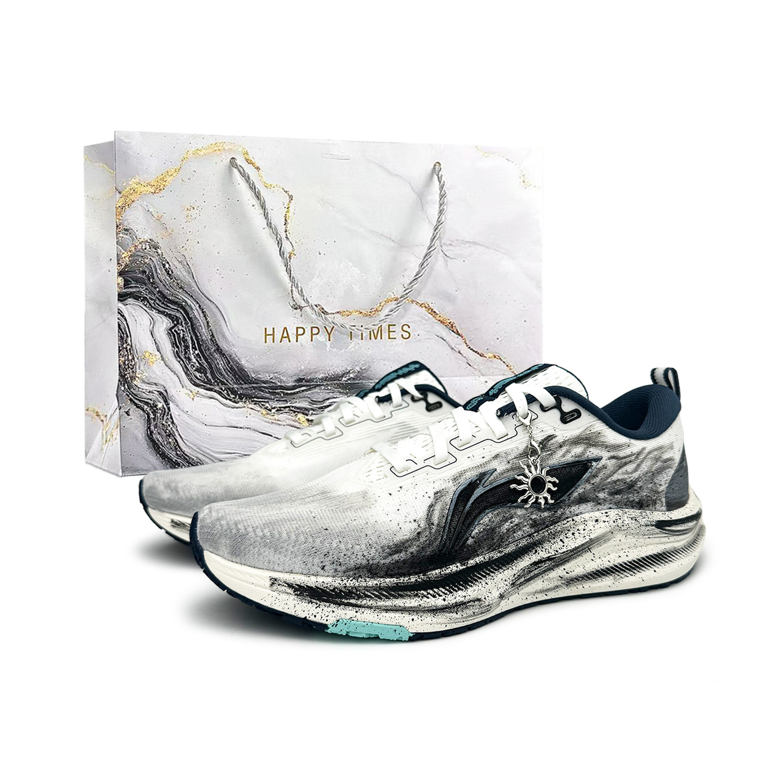 

Амортизирующие нескользящие кроссовки low top для фитнес-тестов, медосмотров и тренировок men's LINING, черный