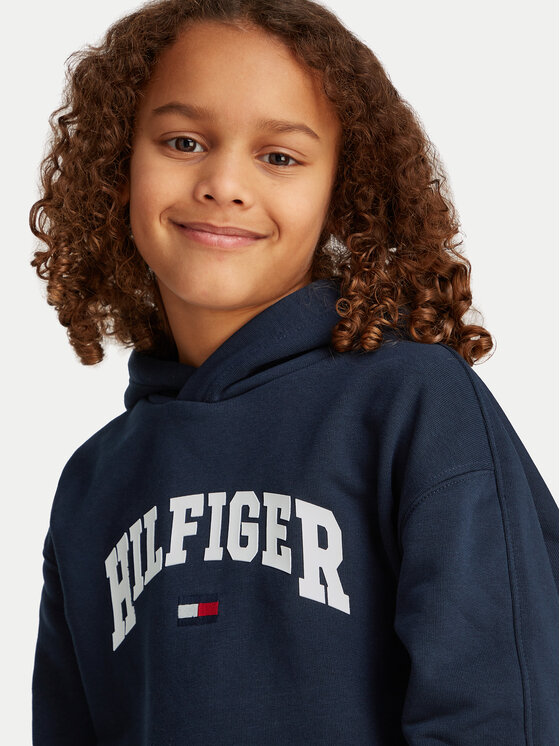 Свободный крой толстовки Varsity KB0KB09574 Tommy Hilfiger, синий — фото 4