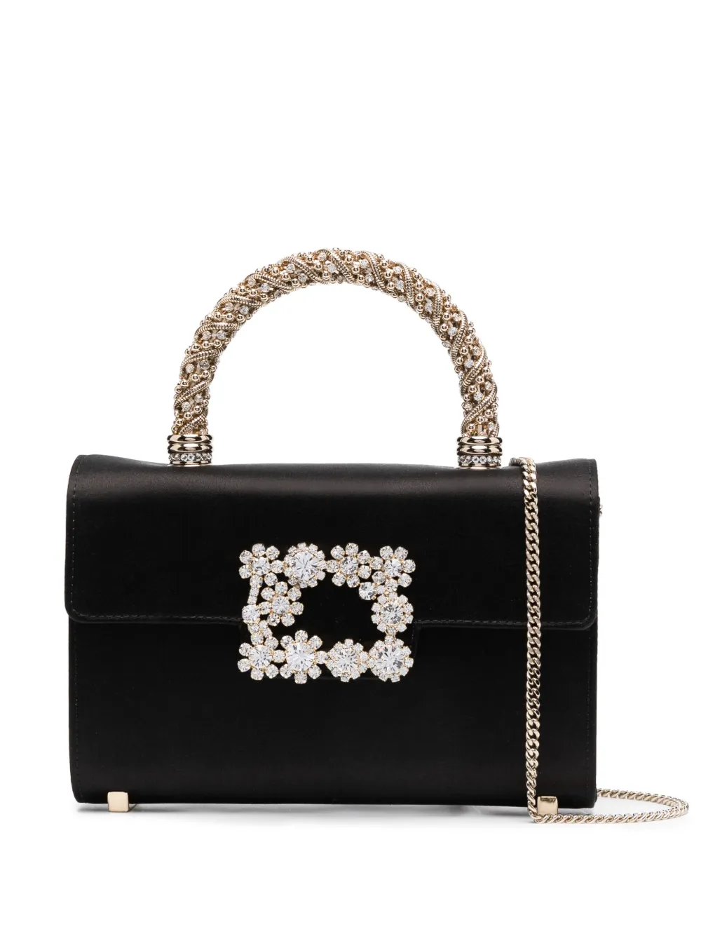 

Сумка через плечо с кристаллами Roger Vivier, черный