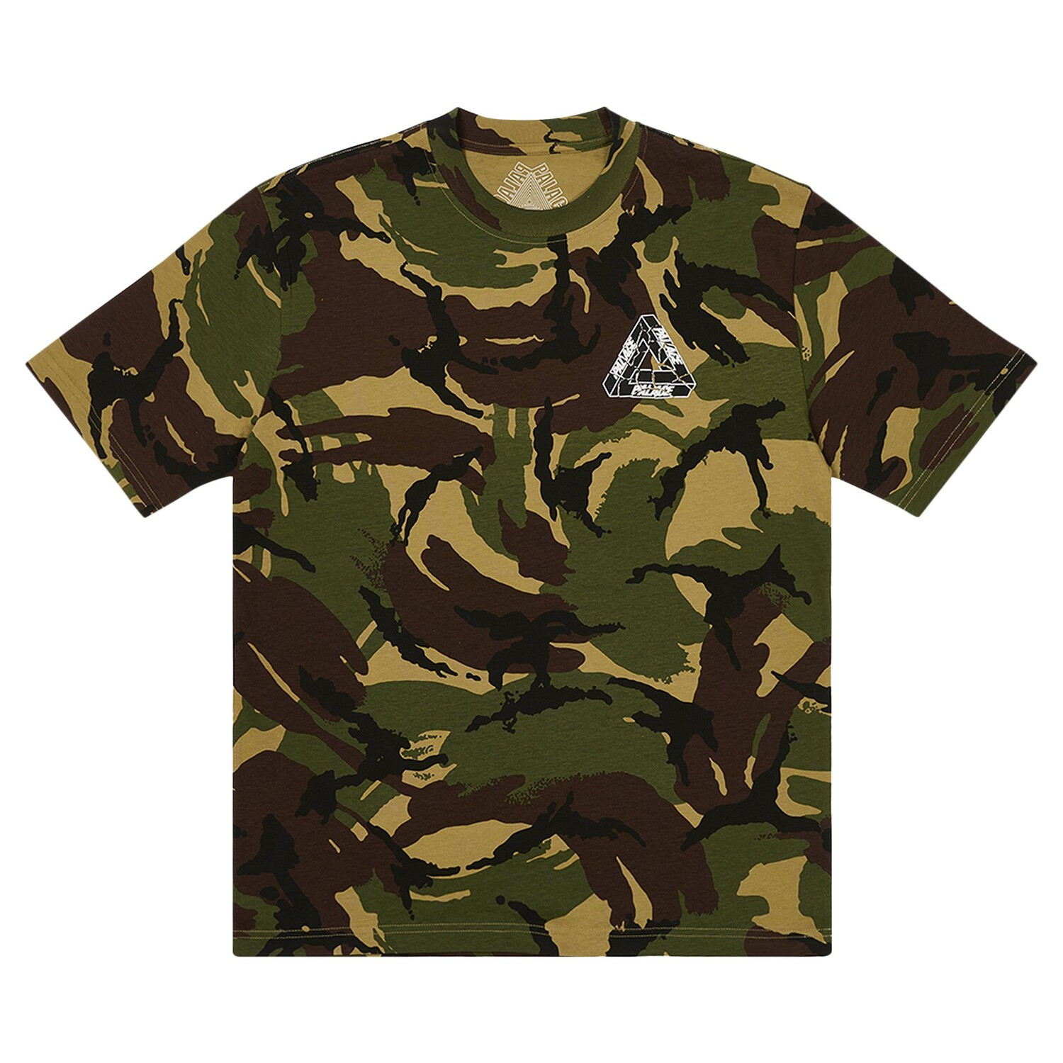 

Футболка Palace с тройными рваными краями, Woodland Camo