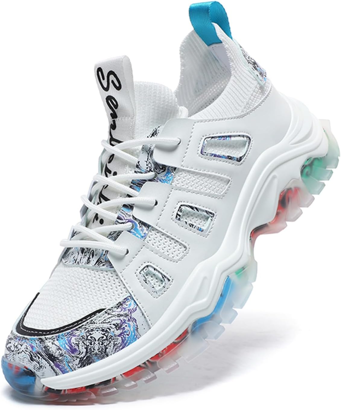 

Мужские спортивные кроссовки GSIGUL, дышащие, противоскользящие, для бега, тренажерного зала, тенниса, ходьбы и джоггинга, белый