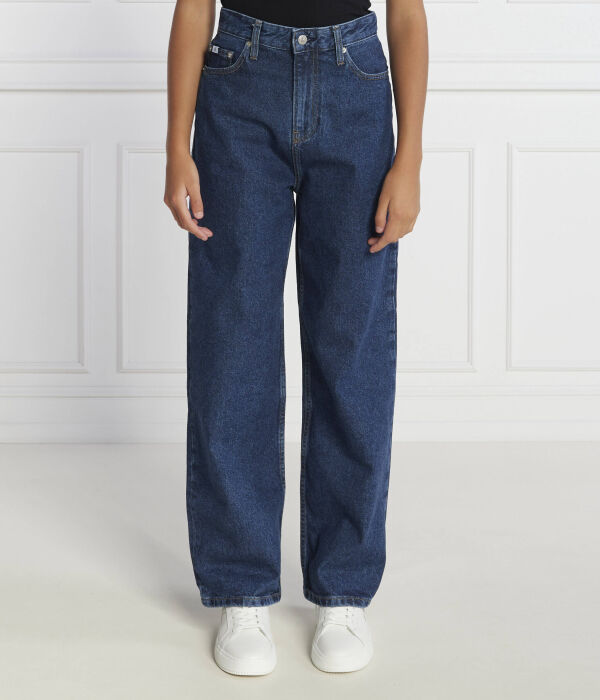 

Джинсы Calvin Klein Jeans Relaxed Fit с высокой посадкой, синий