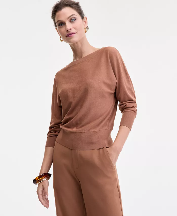 

Женский свитер с лодочкой I.N.C. International Concepts, загар/бежевый