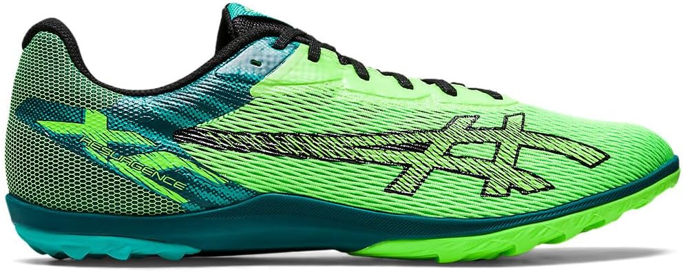 

Кроссовки для легкой атлетики ASICS Unisex Resurgence XC, черный/зеленый