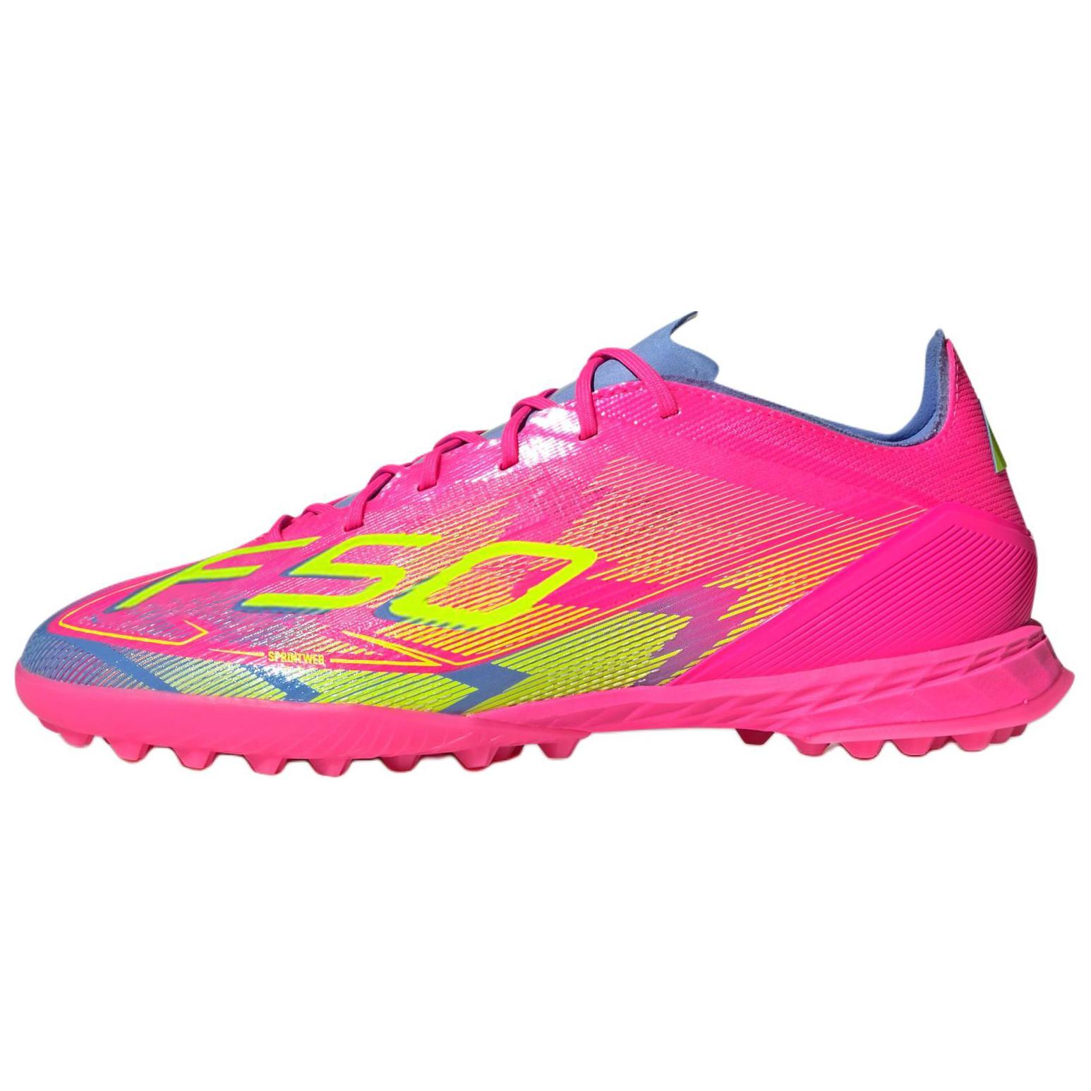 Adidas Бутсы F50 Pro Turf Lucid Pink Lucid Lemon Blue Fusion