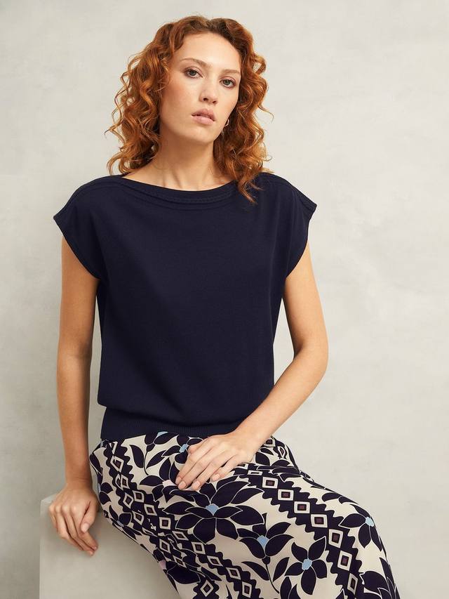 

Топ с короткими рукавами Addison Knitted Hobbs