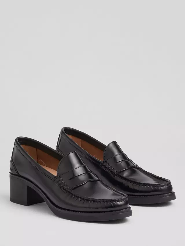 Лоферы L.K.Bennett Manon Leather Heeled, черный — фото 2