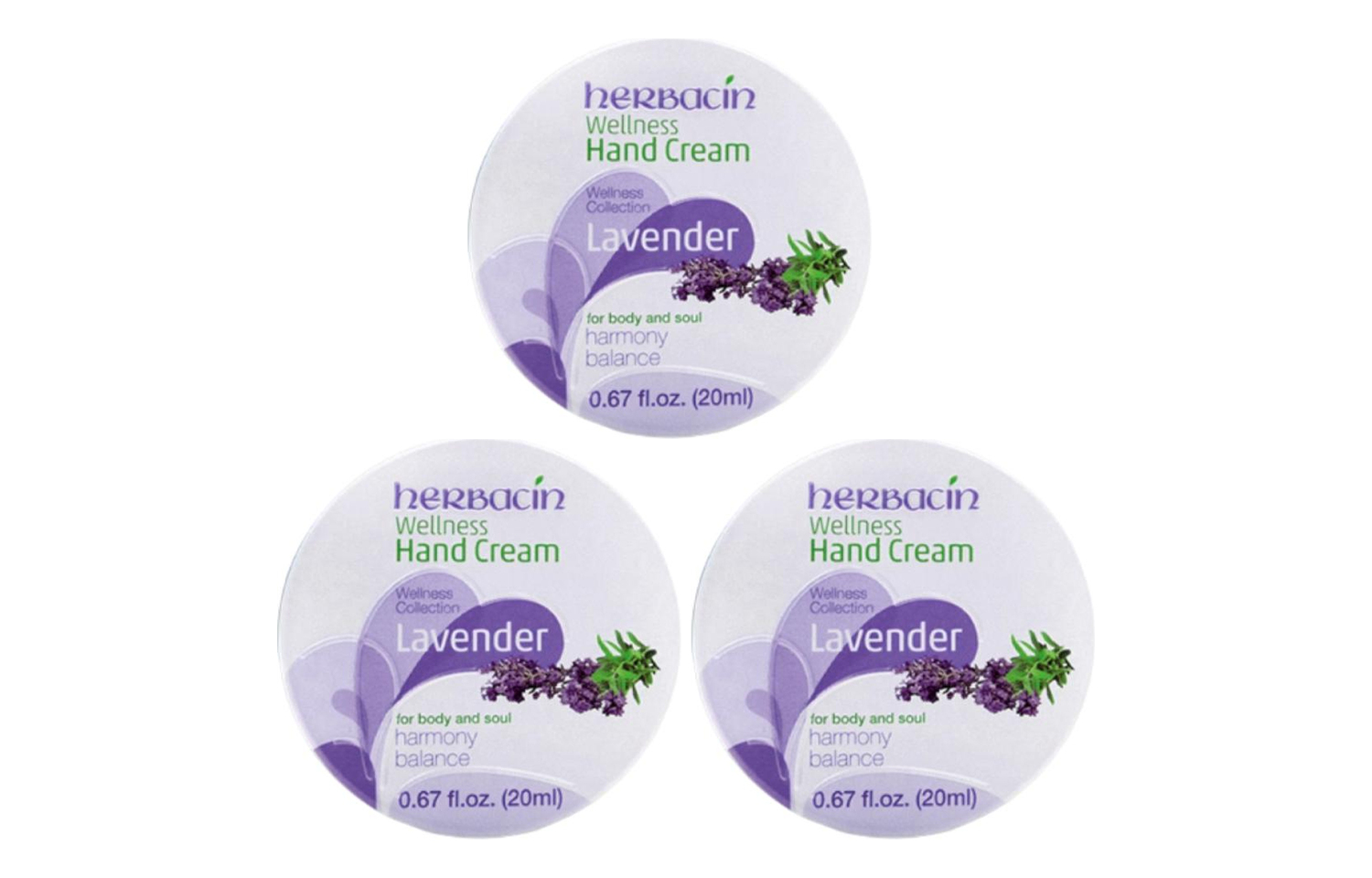 

Herbacin Лавандовый образец крема для рук ароматный увлажняющий 20мл/20мл*3
