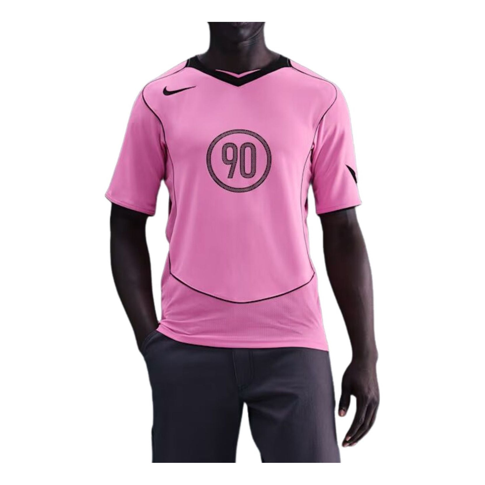 

Футболка Nike Total 90 Dri-FIT с коротким рукавом, цвет «Игривый розовый черный»