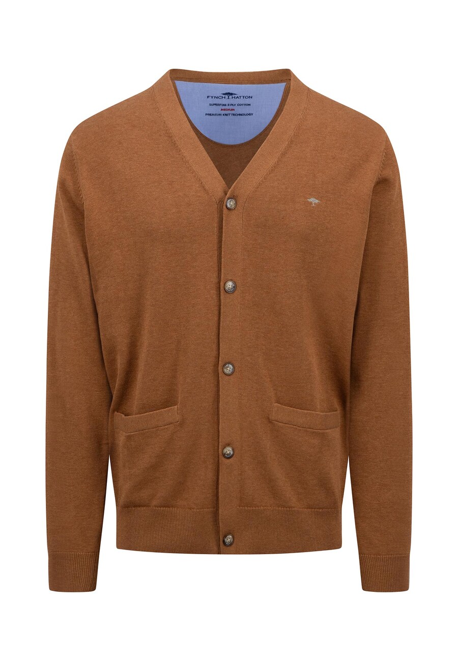 

Вязаный кардиган FYNCH-HATTON Knit Cardigan, коричневый